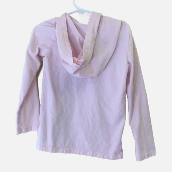 Carter's Kid Light Pink Floral Deer Hooded Long Sleeve Top 6/6X. - Picture 3 of 6